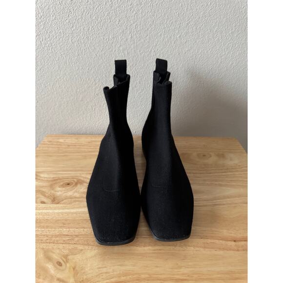 ✨SOLD✨Vivaia Women’s Rachel Black Square Toe Slip On Wool Ankle Boots US 9 - Picture 6 of 16